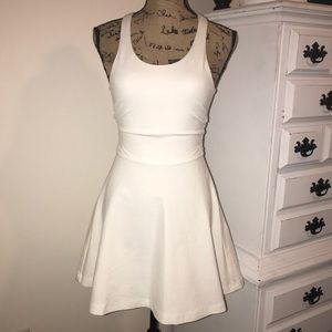 WAYF bandage midi skater dress